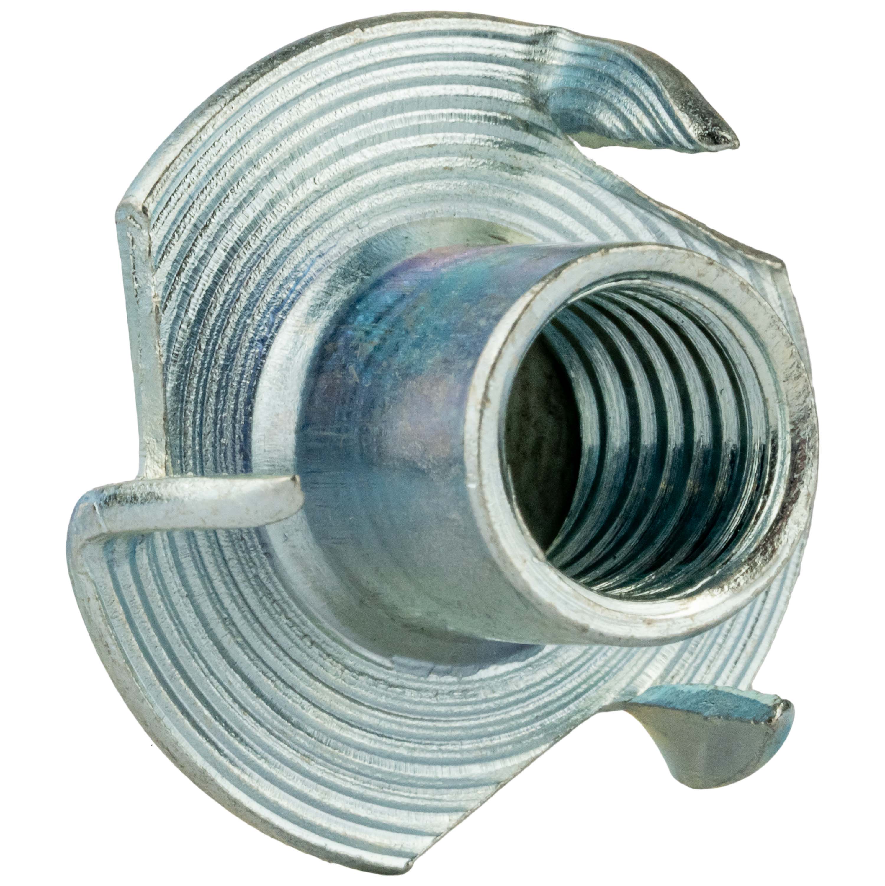 <ul><li>Long prong type, internally threaded</li><li>For use in wood</li><li>Zinc plated</li></ul>|